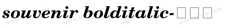souvenir bolditalic字体转换